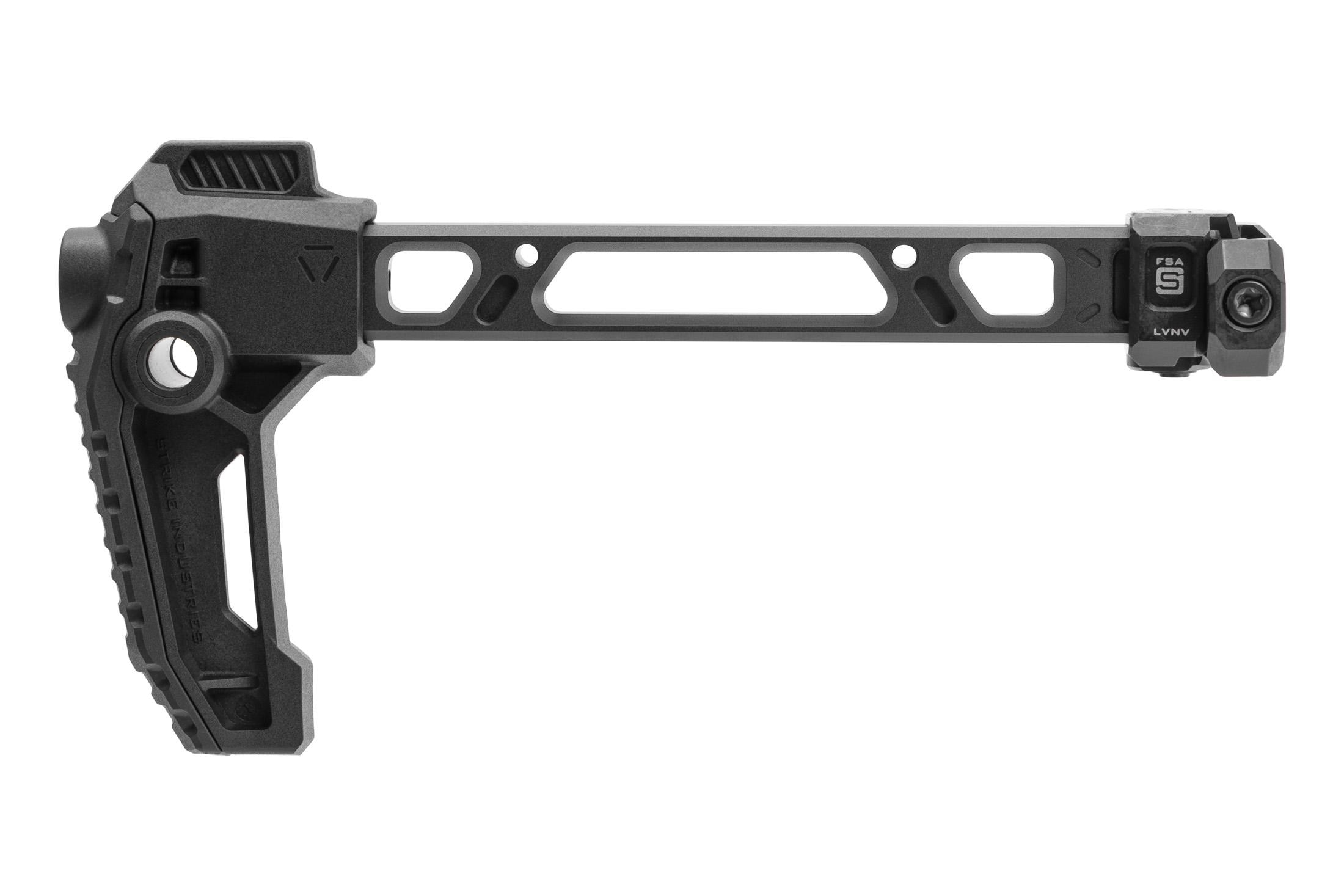 Strike Industries FSA Single Folding Stock Black - Compact and Reliable Folding Stock for Tactical Mobility - SI-FSA-S-STOCK
